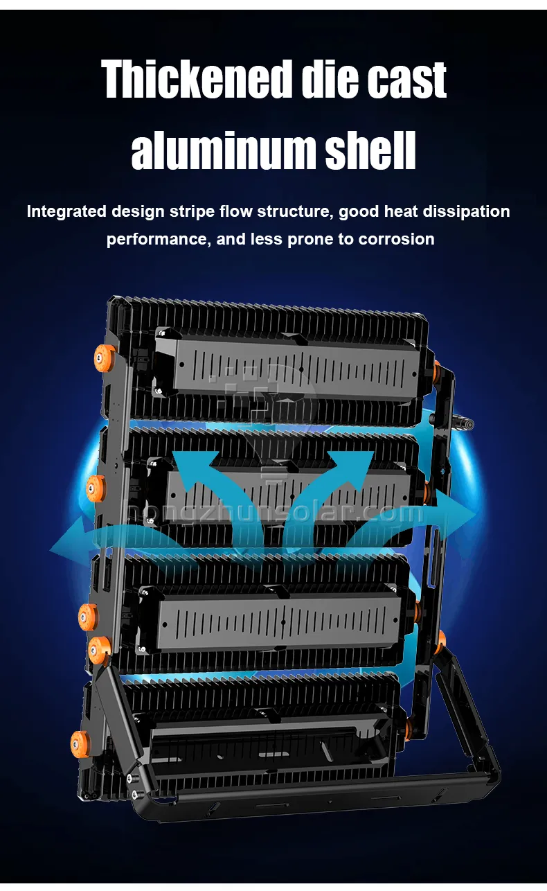 Haute puissance imperméable IP67 LED FOINT LUMIÈRE 300W à 1200W Body en aluminium Tunnel extérieur High Mast Sports Stadium Floodlight IP65