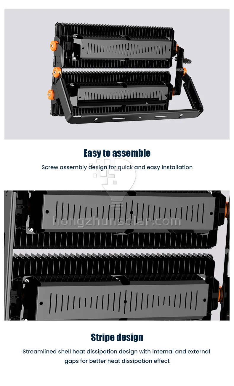 Haute puissance imperméable IP67 LED FOINT LUMIÈRE 300W à 1200W Body en aluminium Tunnel extérieur High Mast Sports Stadium Floodlight IP65