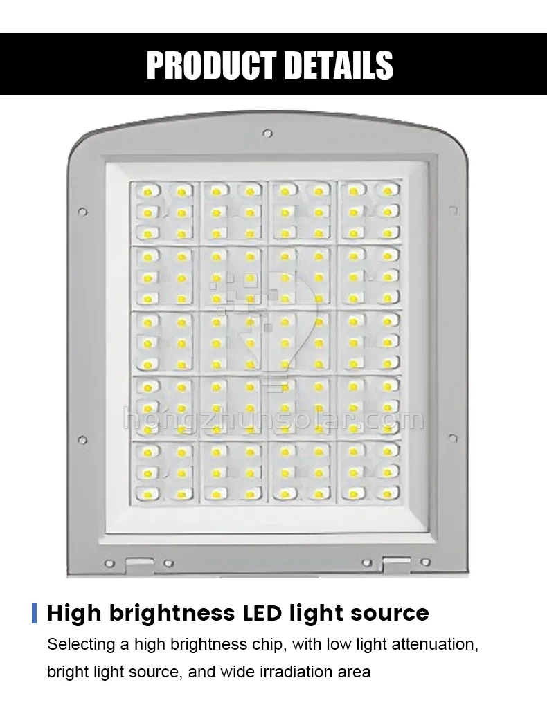 IP65 étanche à la lampe d'éclairage de rue LED extérieur IP65 Aluminium 50W-300W SMD Chip AC Alimentation Certifié CE