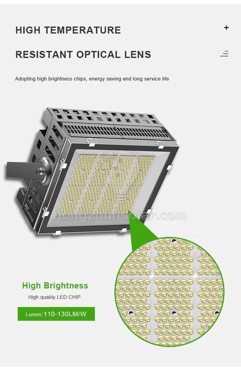 High Mast imperméable IP65 Sport Stadium Flow Field Field IP66 300W ~ 1200W