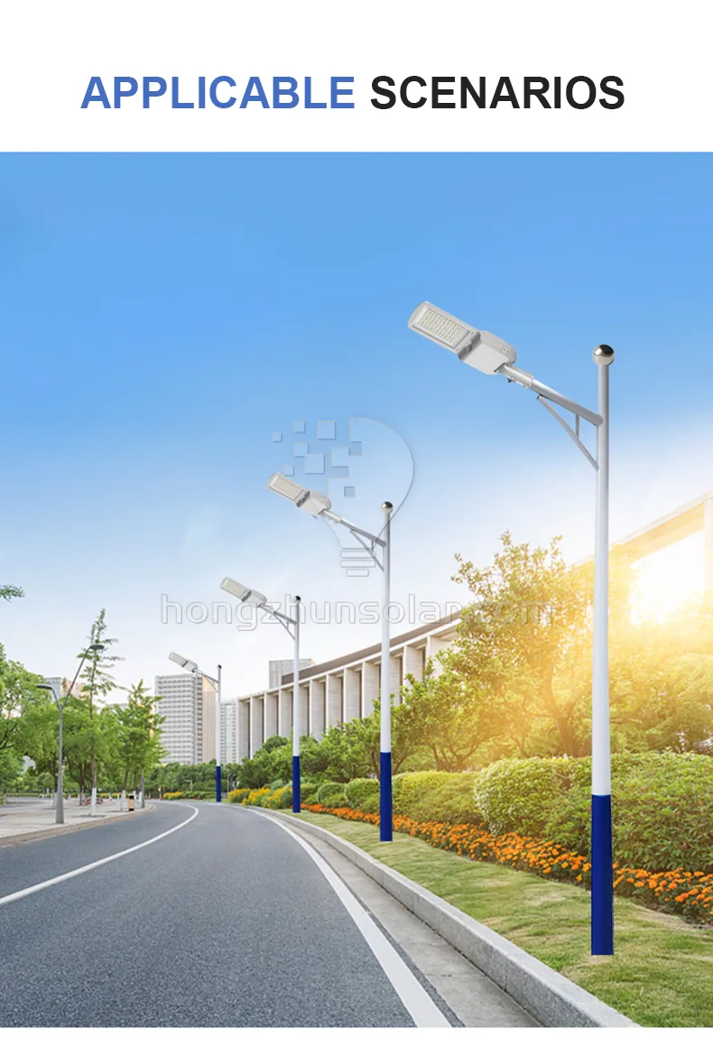 IP65 étanche à la lampe d'éclairage de rue LED extérieur IP65 Aluminium 50W-300W SMD Chip AC Alimentation Certifié CE