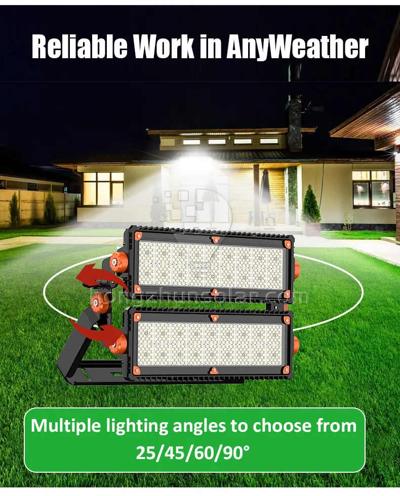 Haute puissance imperméable IP67 LED FOINT LUMIÈRE 300W à 1200W Body en aluminium Tunnel extérieur High Mast Sports Stadium Floodlight IP65