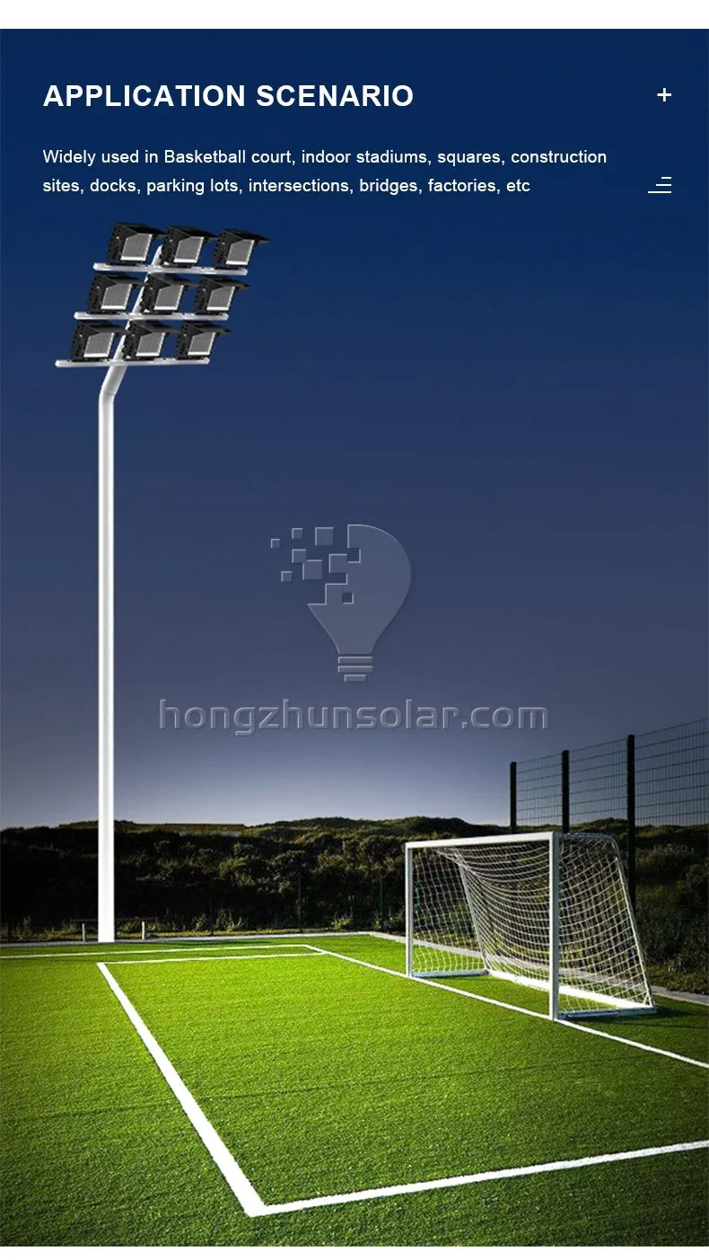 High Mast imperméable IP65 Sport Stadium Flow Field Field IP66 300W ~ 1200W