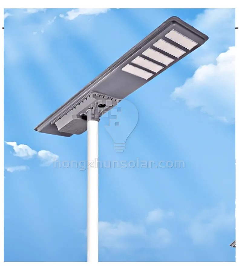 Đèn đường năng lượng mặt trời chống thấm nước IP65 Nhôm 100w 200w 300w 400w 500w 600w Tất cả trong một Đèn đường năng lượng mặt trời Led tích hợp với cực