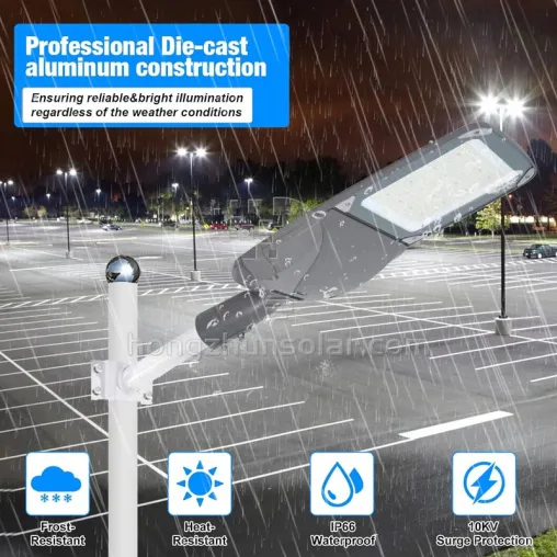 Lampe de route haute luminosité autoroute aluminium étanche IP65 50w 80w 100w 150w 200w 250w 300w extérieur électrique led lampadaire