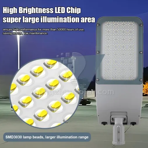 High Lumen Outdoor Street Light Urban Road Waterproof IP65 Aluminum 50w 100w 150w 200w 250w 300w AC Led Street Light With Pole