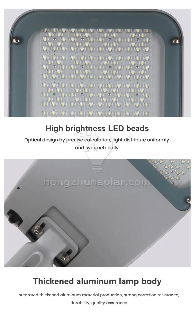 High Lumen Outdoor Street Light Urban Road Waterproof IP65 Aluminum 50w 100w 150w 200w 250w 300w AC Led Street Light With Pole