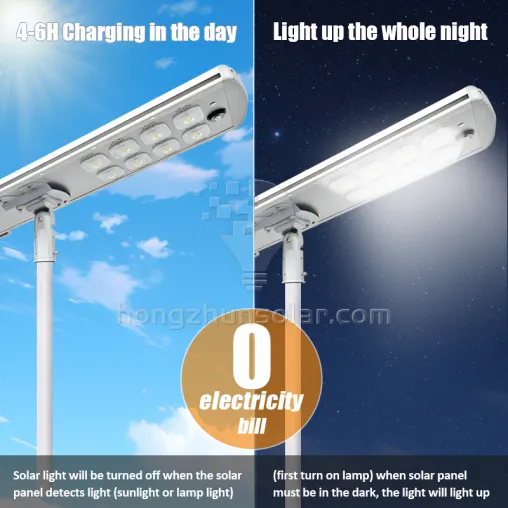 Fonction de panneau solaire de nettoyage automatique étanche IP65 100W-500W Lampadaire solaire LED extérieur