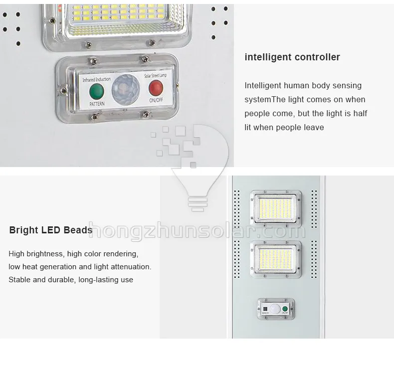IP65 Waterproof 50W to 200W All in One Integrated Solar LED Street Light Outdoor Aluminum