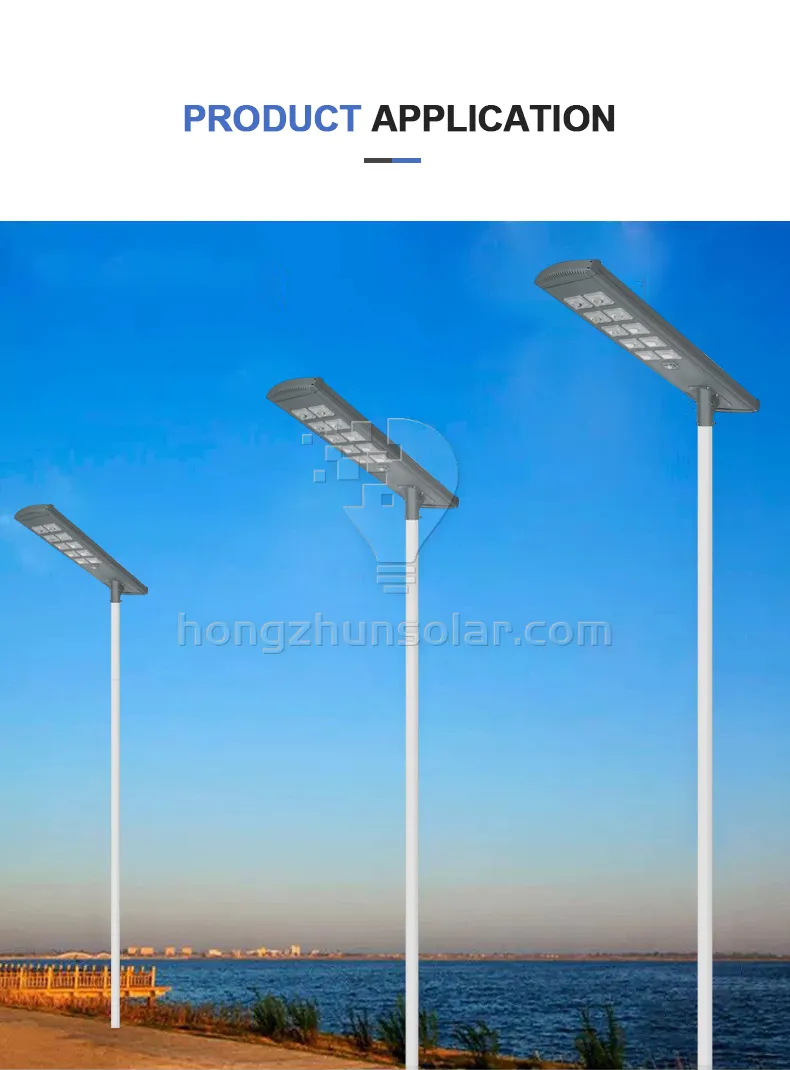 Outdoor Aluminum Road IP65 Waterproof All in One 100W-500W Integrated LED Solar Street Light