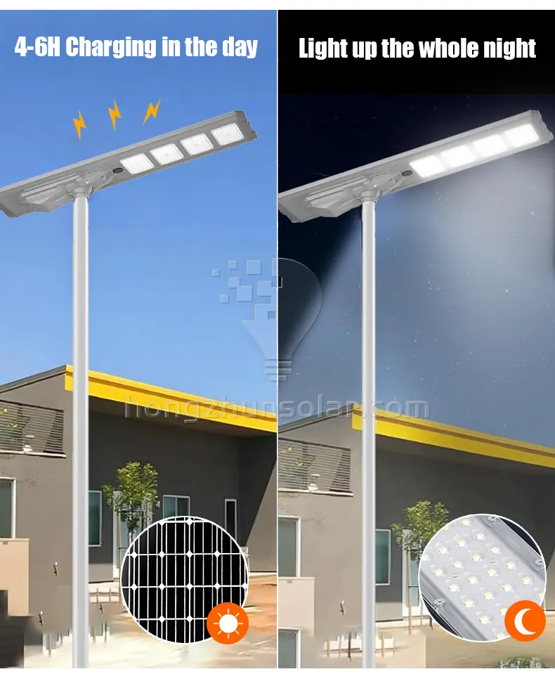 Waterproof IP65 Aluminum Outdoor 100w-1000w Industrial All In One Integrated Led Solar Street Light