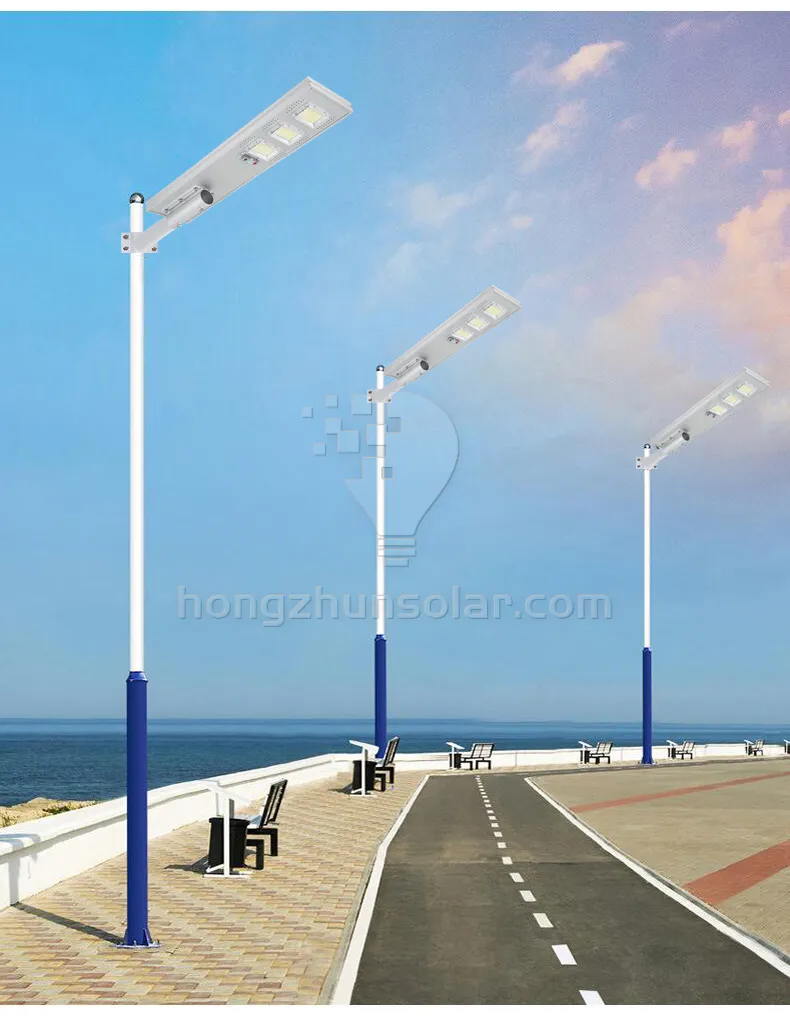 IP65 Waterproof 50W to 200W All in One Integrated Solar LED Street Light Outdoor Aluminum