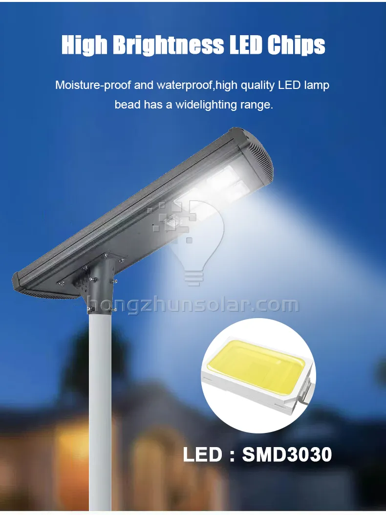 Outdoor Aluminum Road IP65 Waterproof All in One 100W-500W Integrated LED Solar Street Light