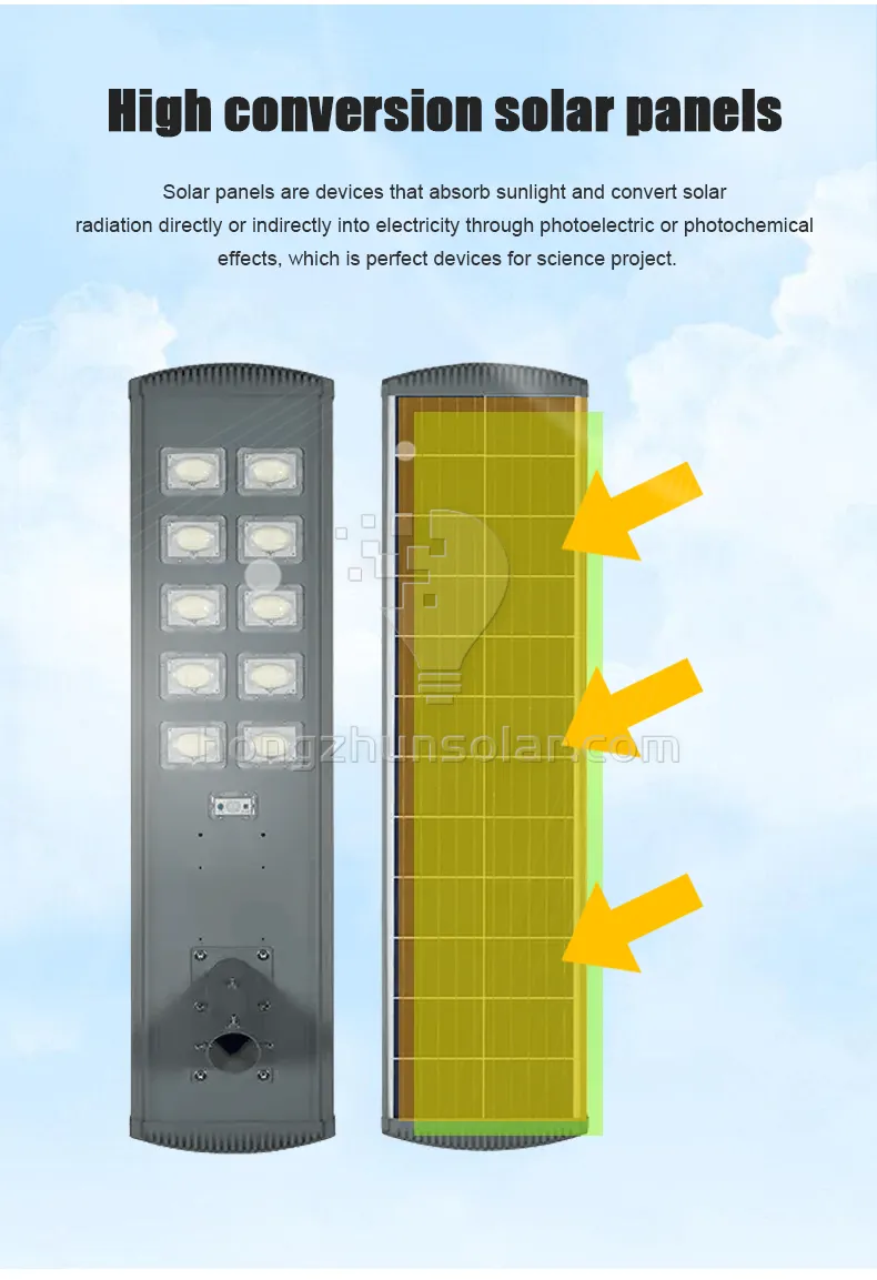 Outdoor Aluminum Road IP65 Waterproof All in One 100W-500W Integrated LED Solar Street Light