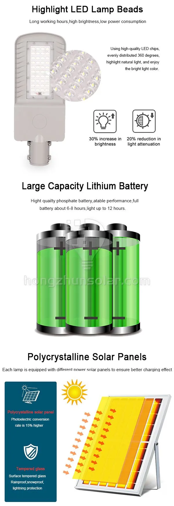 Ip65 Aluminum 100w-400w Waterproof Outdoor Remote Control Solar Led Street Light