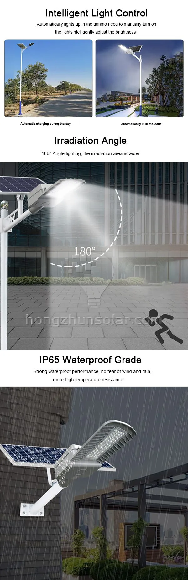 Ip65 Aluminum 100w-400w Waterproof Outdoor Remote Control Solar Led Street Light