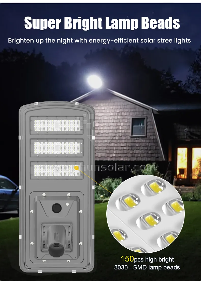 IP65 Waterproof 100W-500W Aluminum Integrated LED Solar Street Light Outdoor All in One