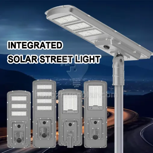 IP65 Waterproof 100W-500W Aluminum Integrated LED Solar Street Light Outdoor All in One