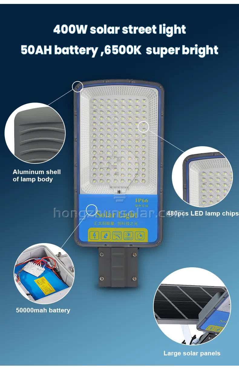 Ip65 Outdoor Waterproof Pathway Road 60w-360w Solar LED Street Lamp