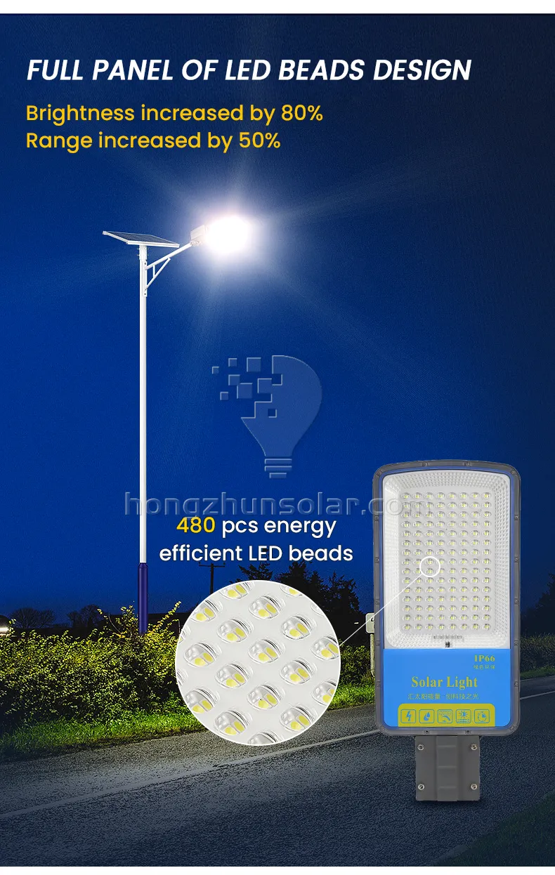 Ip65 Outdoor Waterproof Pathway Road 60w-360w Solar LED Street Lamp