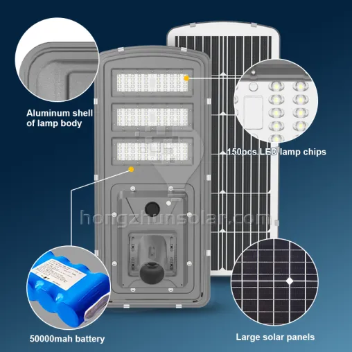 IP65 Waterproof 100W-500W Aluminum Integrated LED Solar Street Light Outdoor All in One