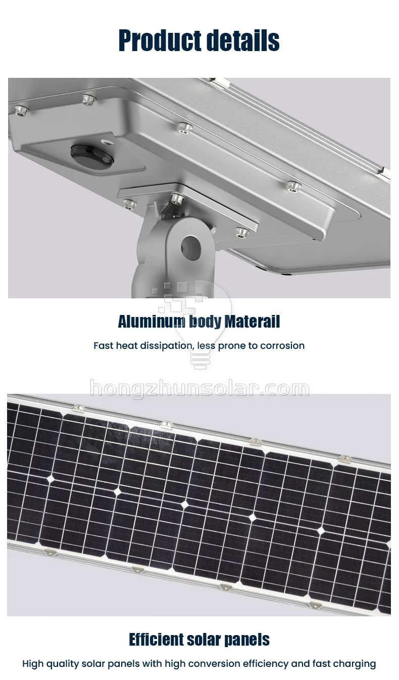 IP65 Waterproof 100W-500W Aluminum Integrated LED Solar Street Light Outdoor All in One