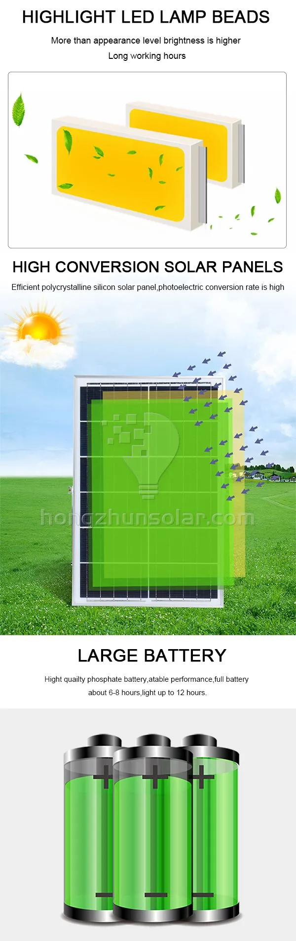 100W-600W Outdoor Aluminum Waterproof IP65 Solar Led Street Light