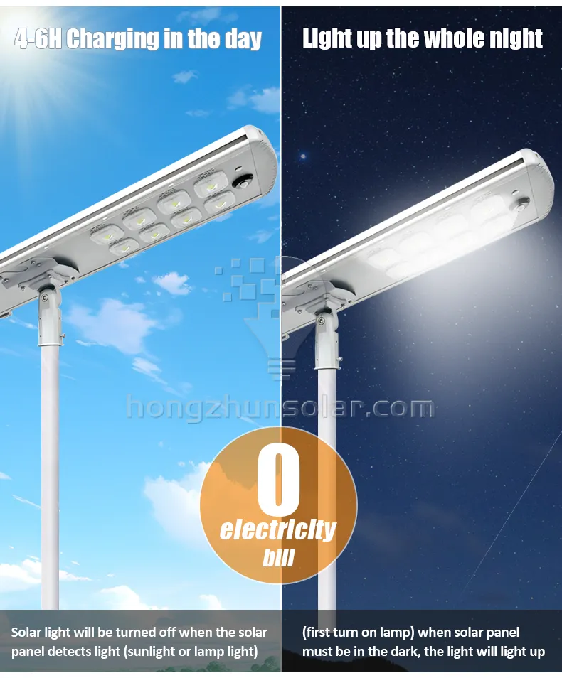 Auto Cleaning Solar Panel Function Waterproof IP65 100W-500W Outdoor Solar Street Light