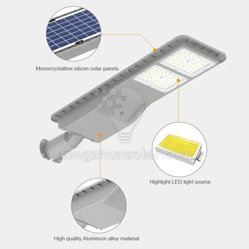IP65 Waterproof Outdoor Road 50W-300W Aluminum LED Solar Street Light