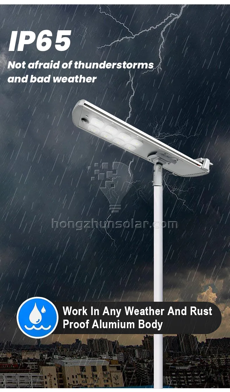 Auto Cleaning Solar Panel Function Waterproof IP65 100W-500W Outdoor Solar Street Light