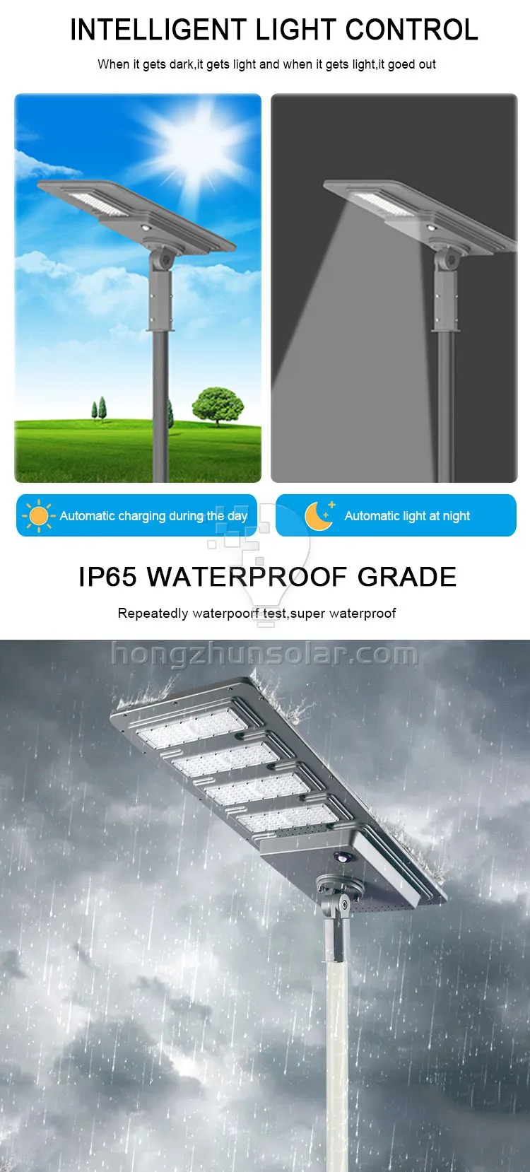 Integrated Waterproof IP65 40W 60W 120W 180W Outdoor All in One LED Solar Street Light