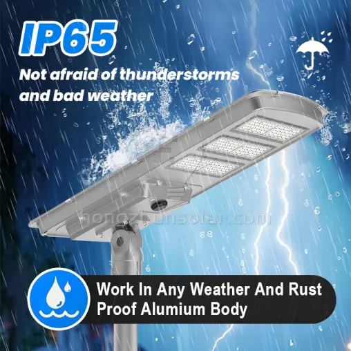 IP65 Waterproof 100W-500W Aluminum Integrated LED Solar Street Light Outdoor All in One