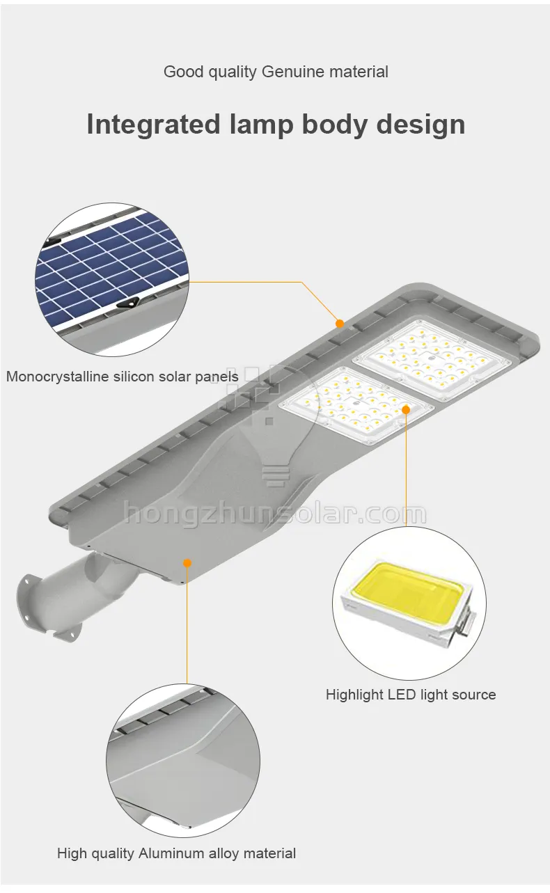 IP65 Waterproof Outdoor Road 50W-300W Aluminum LED Solar Street Light