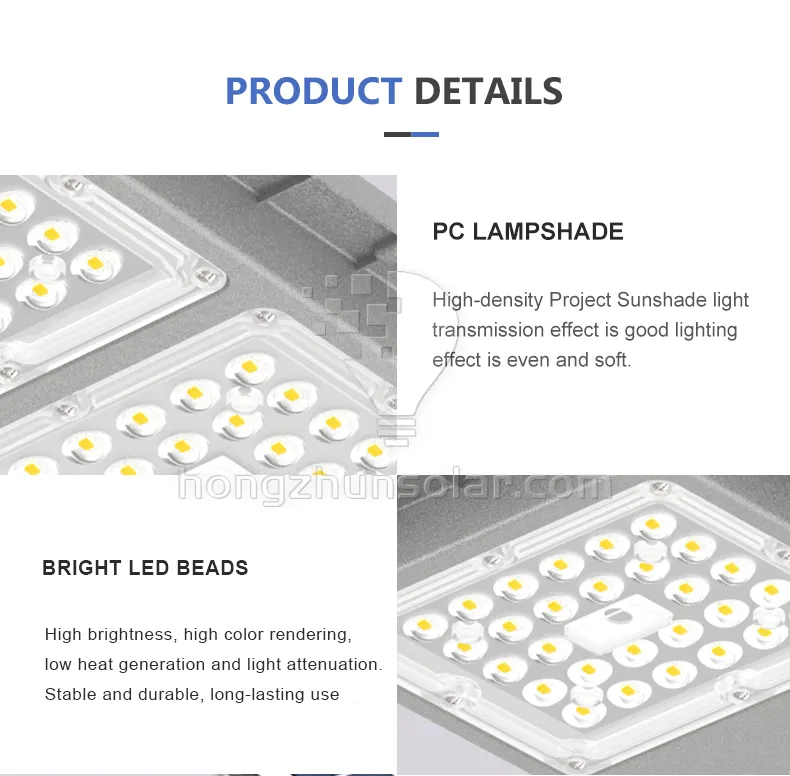 IP65 Waterproof Outdoor Road 50W-300W Aluminum LED Solar Street Light