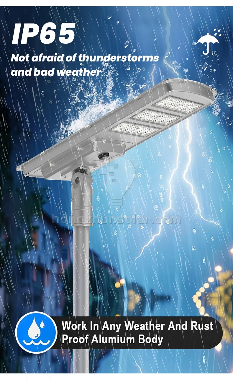 IP65 Waterproof 100W-500W Aluminum Integrated LED Solar Street Light Outdoor All in One
