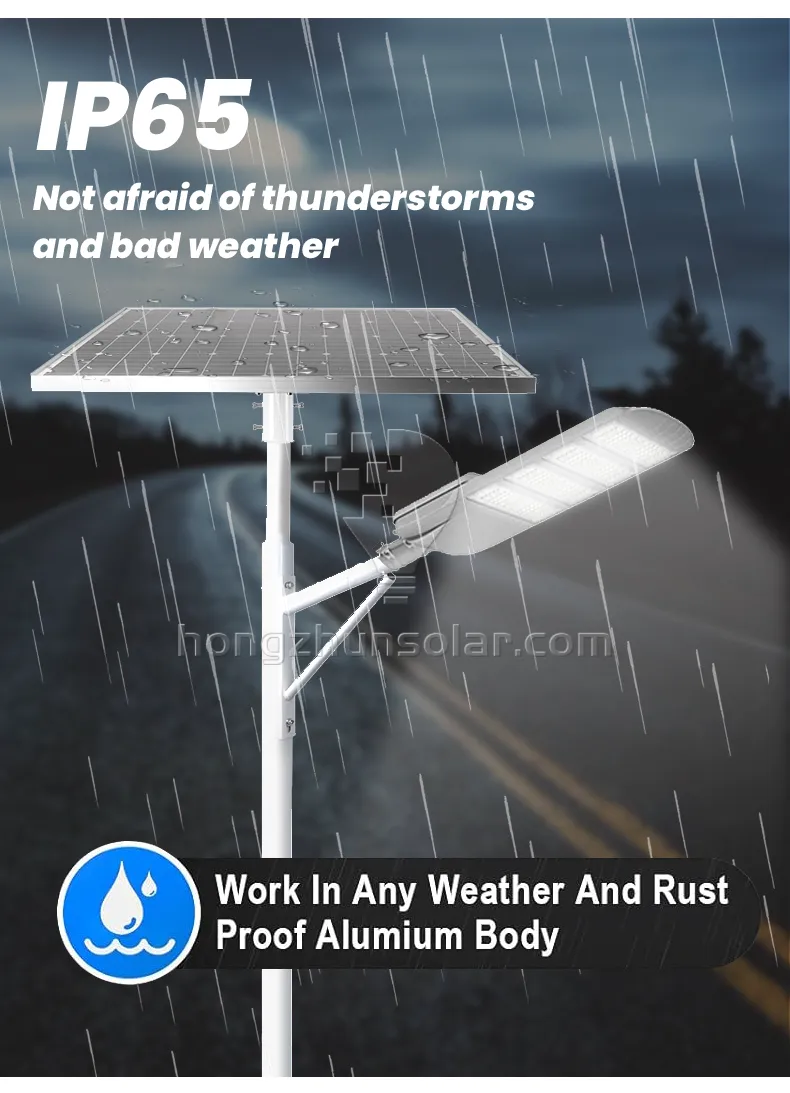 Waterproof 50W-200W Aluminum Street Light Polysilicon Split Solar Light for Garden and Road IP65