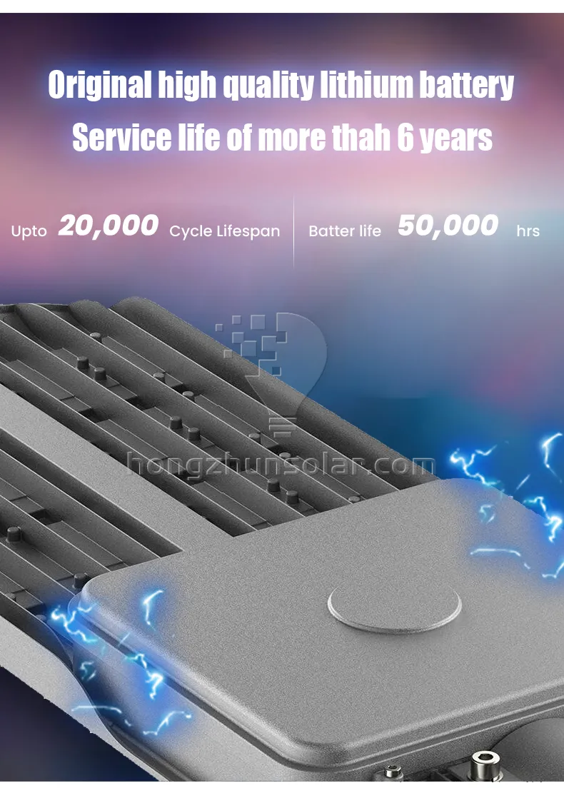 Waterproof 50W-200W Aluminum Street Light Polysilicon Split Solar Light for Garden and Road IP65