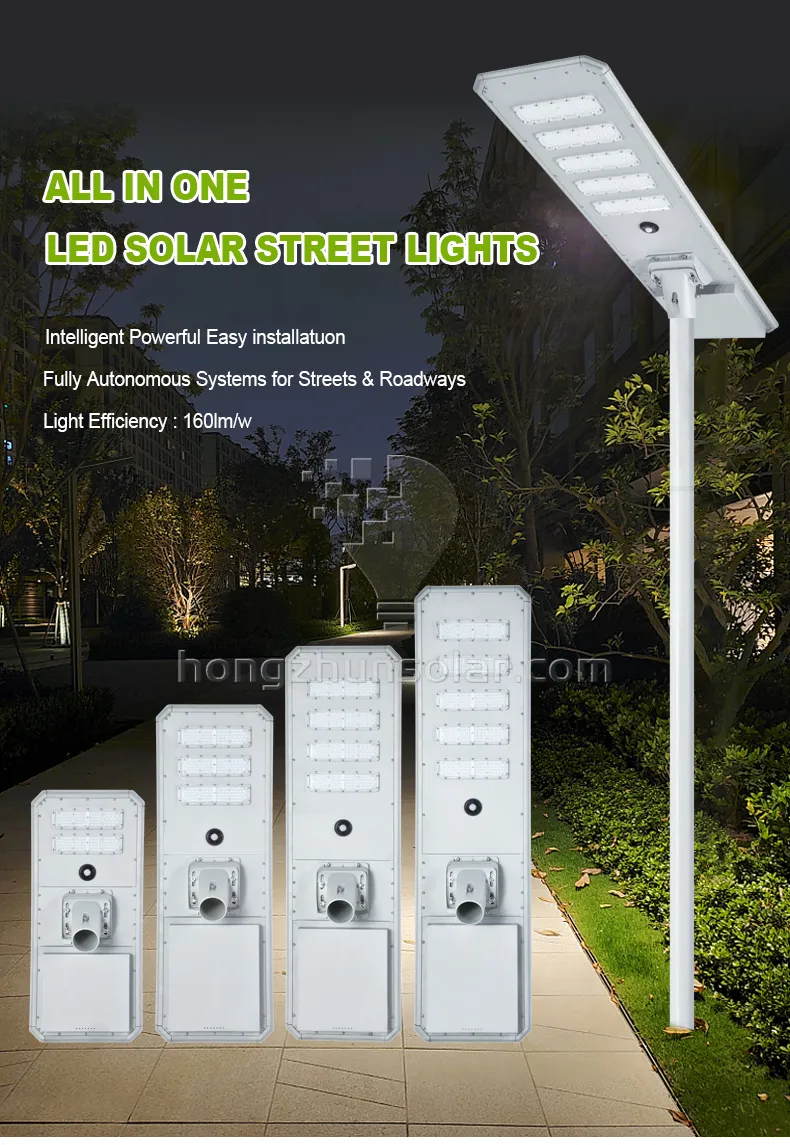 Outdoor Roadway Road Waterproof Ip65 30w-250w Aluminum Integrated Led Solar Street Light