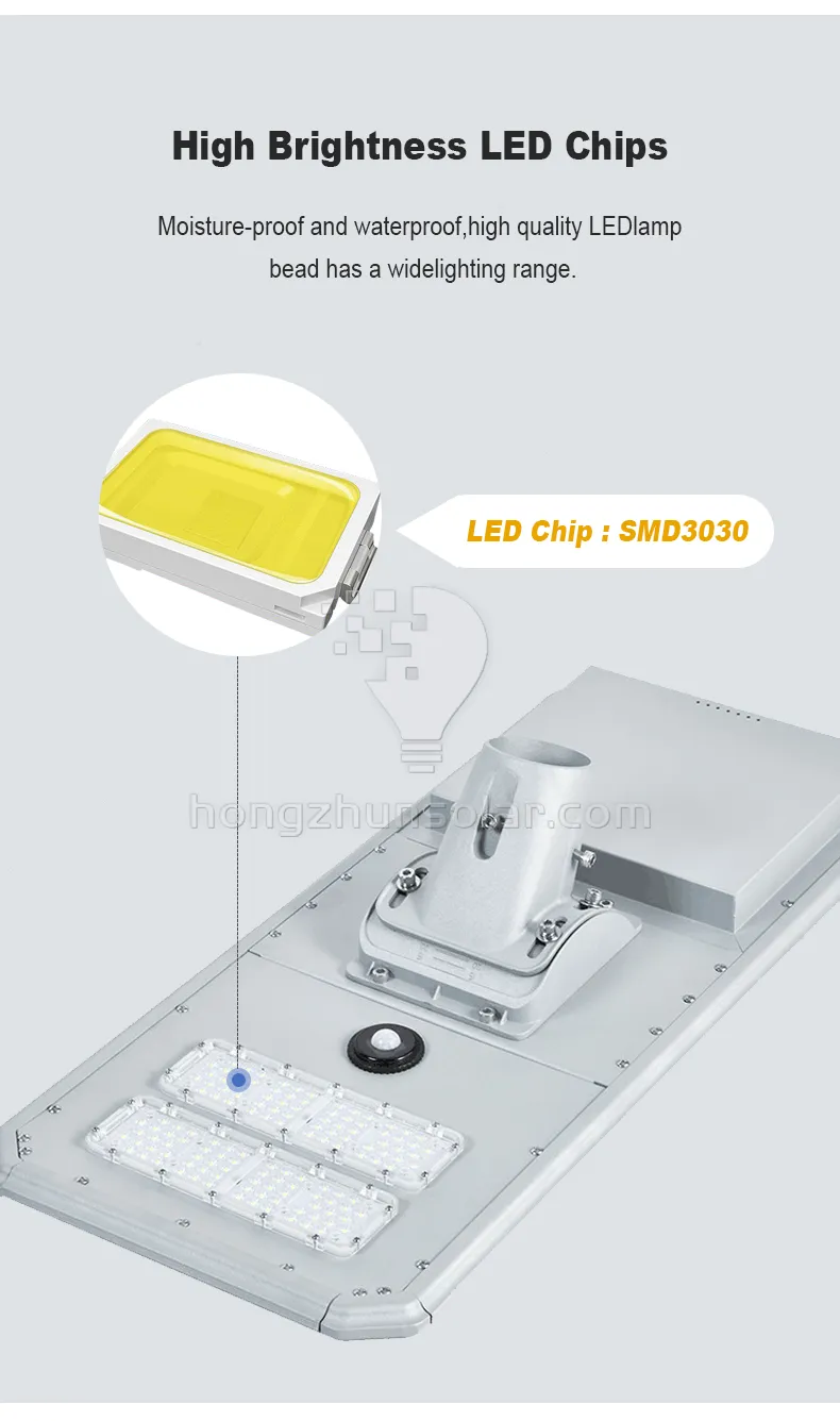 Outdoor Roadway Road Waterproof Ip65 30w-250w Aluminum Integrated Led Solar Street Light