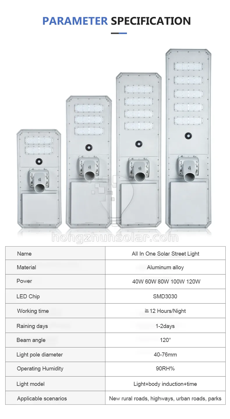 Outdoor Roadway Road Waterproof Ip65 30w-250w Aluminum Integrated Led Solar Street Light