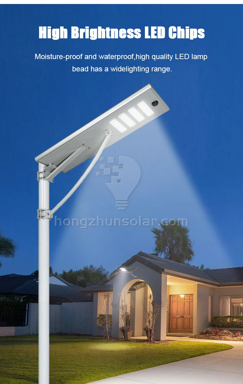 Outdoor Smd Aluminum IP65 Waterproof 50w-250w All in One Integrated Led Solar Street Light