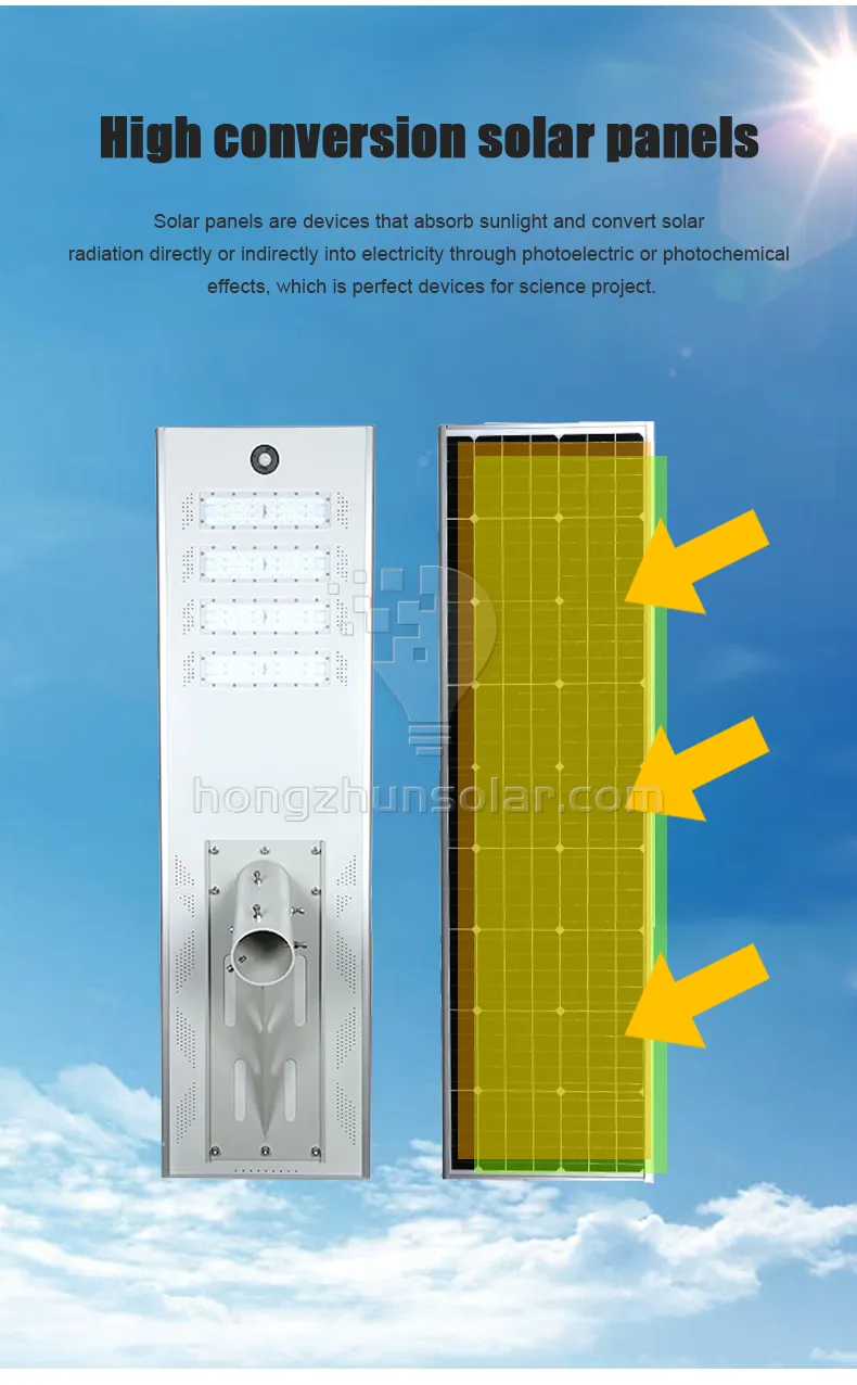 Outdoor Smd Aluminum IP65 Waterproof 50w-250w All in One Integrated Led Solar Street Light