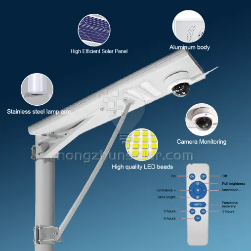 100W-300W Integrated Solar Security with Optical Control Waterproof IP65 CCTV 4G Camera for Outdoor
