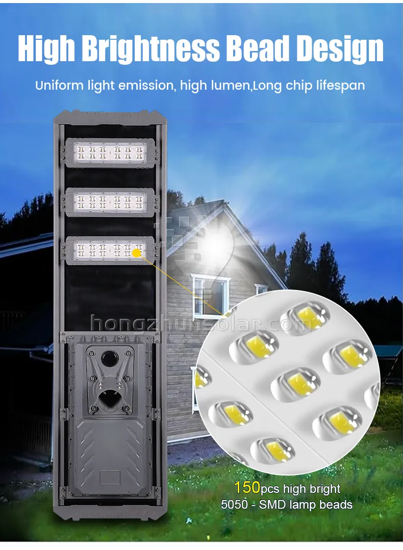 Waterproof IP65 Integrated All in One Aluminum 100W-700W Led Solar Street Light