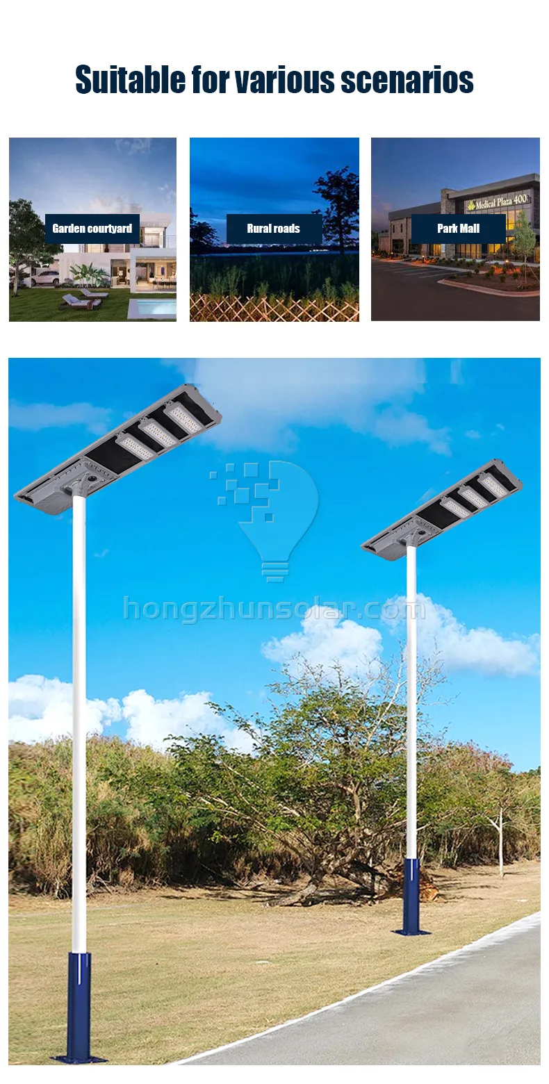 Waterproof IP65 Integrated All in One Aluminum 100W-700W Led Solar Street Light