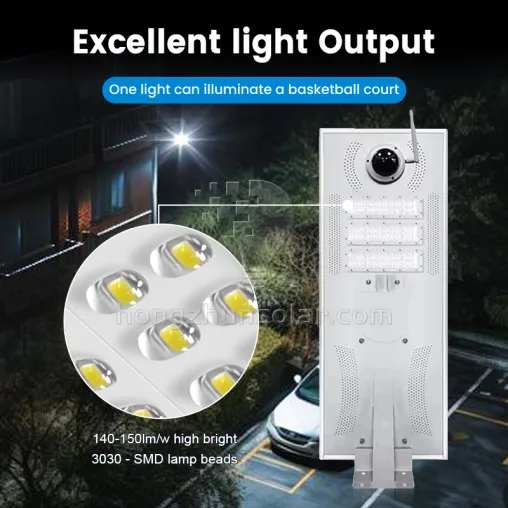 100W-300W Integrated Solar Security with Optical Control Waterproof IP65 CCTV 4G Camera for Outdoor