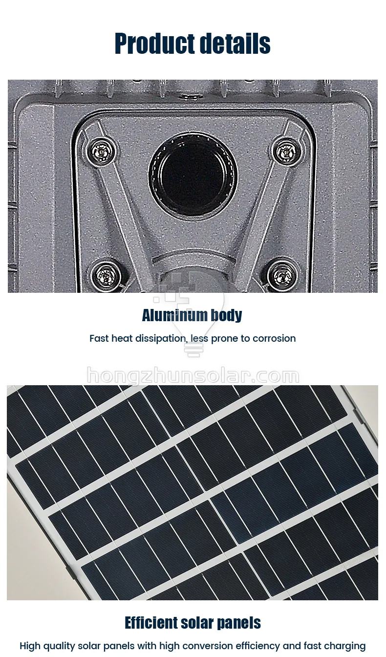 Waterproof IP65 Integrated All in One Aluminum 100W-700W Led Solar Street Light