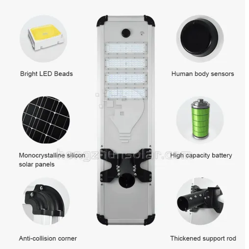 Project Lighting Waterproof 100w-500w IP65 Outdoor Aluminum Integrated Solar Street Light