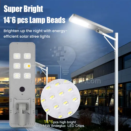 Aluminum Integrated Waterproof Ip65 100w-400w Outdoor All in One Led Solar Street Light
