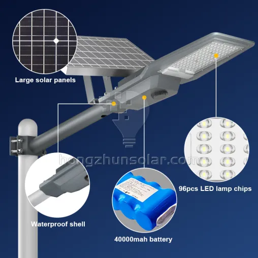 100w-400w SMD Split LED Solar Street Light Waterproof IP65 Aluminum Outdoor Road Square Lamp with Remote Control